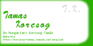 tamas korcsog business card